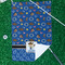 Blue Western Waffle Weave Golf Towel - In Context