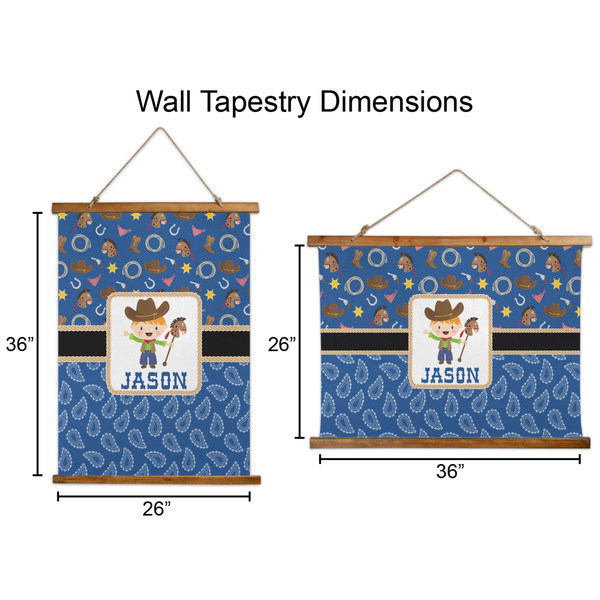 Blue Western Wall Hanging Tapestries - Parent/Sizing