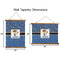 Blue Western Wall Hanging Tapestries - Parent/Sizing