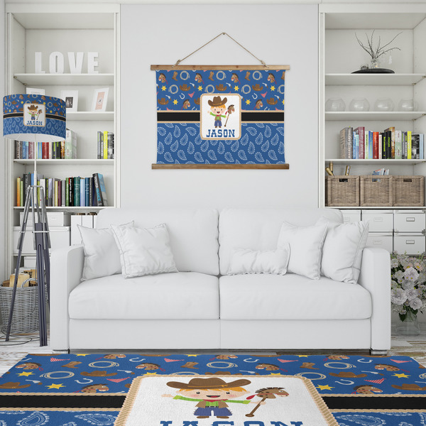 Blue Western Wall Hanging Tapestry - IN CONTEXT