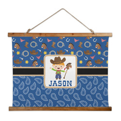 Blue Western Wall Hanging Tapestry - Wide (Personalized)