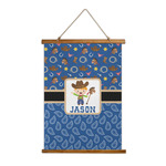 Blue Western Wall Hanging Tapestry - Tall (Personalized)