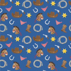 Blue Western Wallpaper & Surface Covering (Water Activated 24"x 24" Sample)