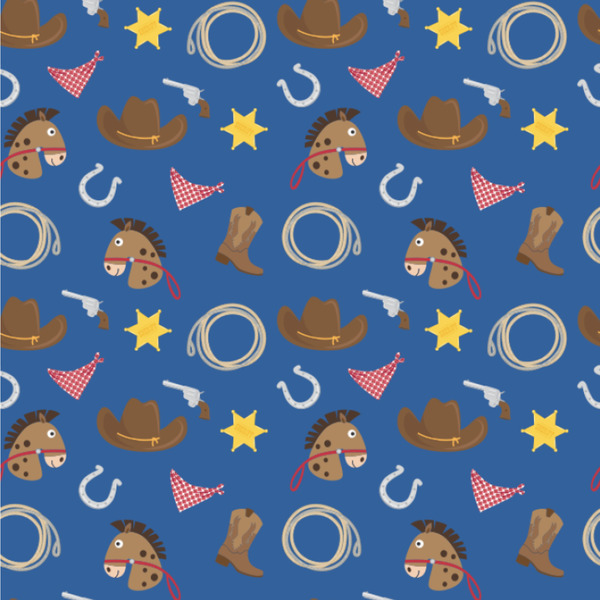 Custom Blue Western Wallpaper & Surface Covering (Water Activated 24"x 24" Sample)