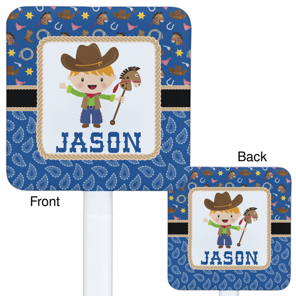 Blue Western White Plastic Stir Stick - Double Sided - Approval