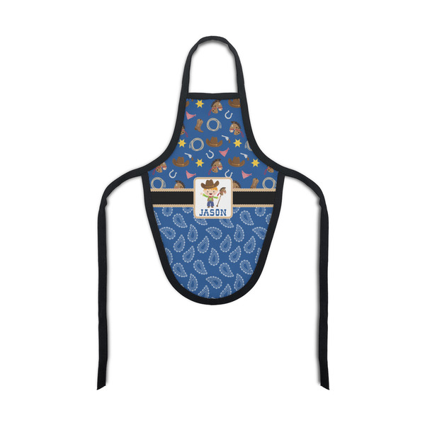 Custom Blue Western Bottle Apron (Personalized)
