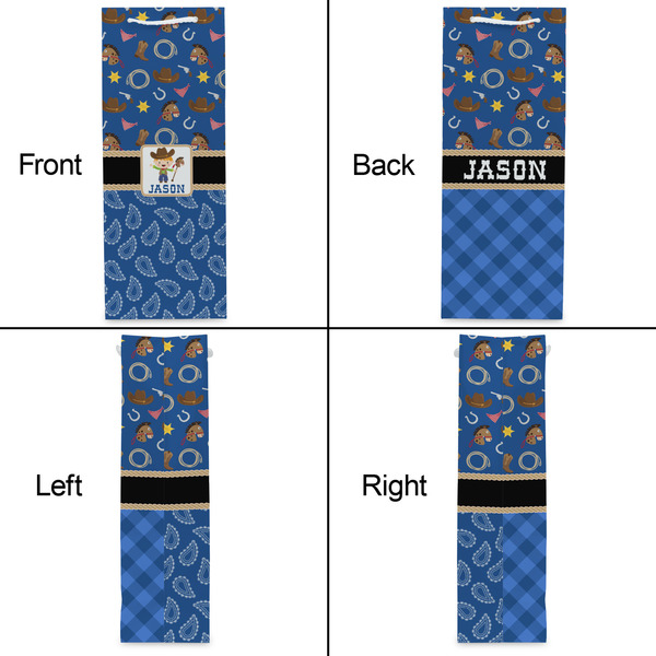 Blue Western Wine Gift Bag - Gloss - Approval