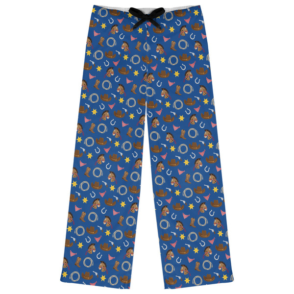 Custom Blue Western Womens Pajama Pants - XL