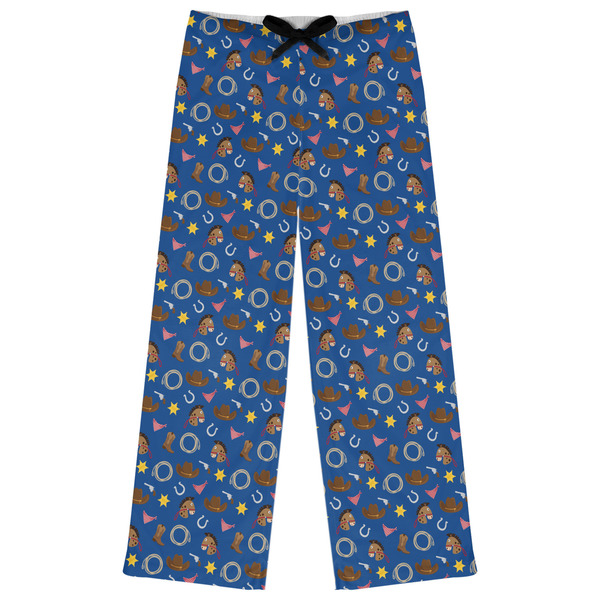 Custom Blue Western Womens Pajama Pants - XS