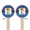 Blue Western Wooden 6" Stir Stick - Round - Double Sided - Front & Back