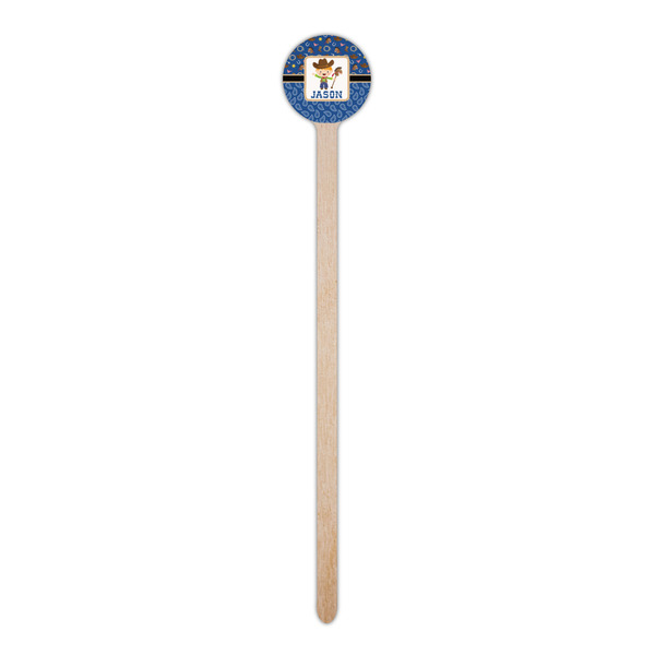 Blue Western Wooden 6" Stir Stick - Round - Single Stick