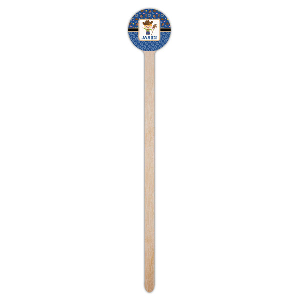 Blue Western Wooden 7.5" Stir Stick - Round - Single Stick