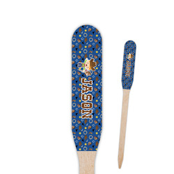 Blue Western Paddle Wooden Food Picks - Single Sided (Personalized)