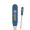 Blue Western Wooden Food Pick - Paddle - Closeup