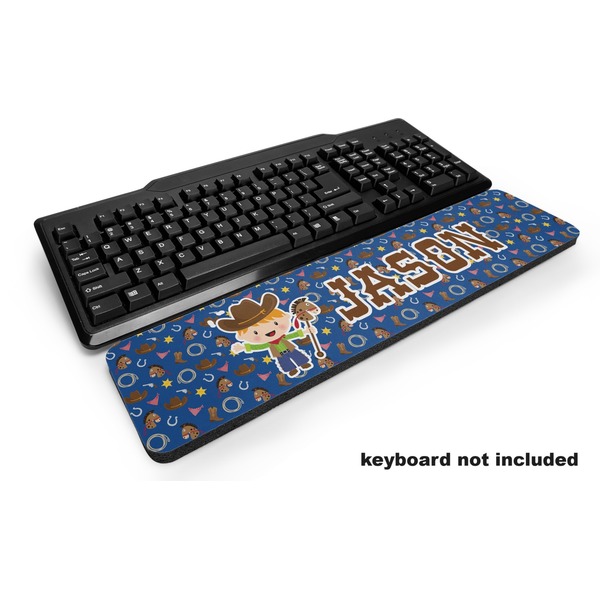Custom Blue Western Keyboard Wrist Rest (Personalized)
