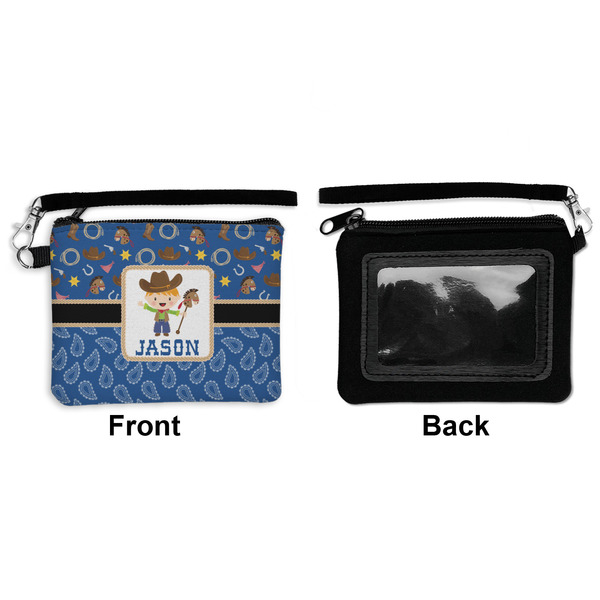 Blue Western Wristlet ID Cases - Front & Back