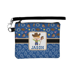 Blue Western Wristlet ID Case w/ Name or Text