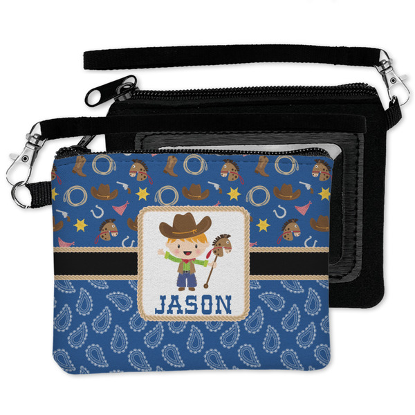 Blue Western Wristlet ID Cases - MAIN