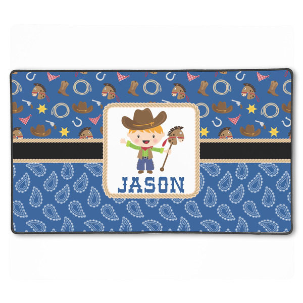 Custom Blue Western XXL Gaming Mouse Pad - 24" x 14" (Personalized)