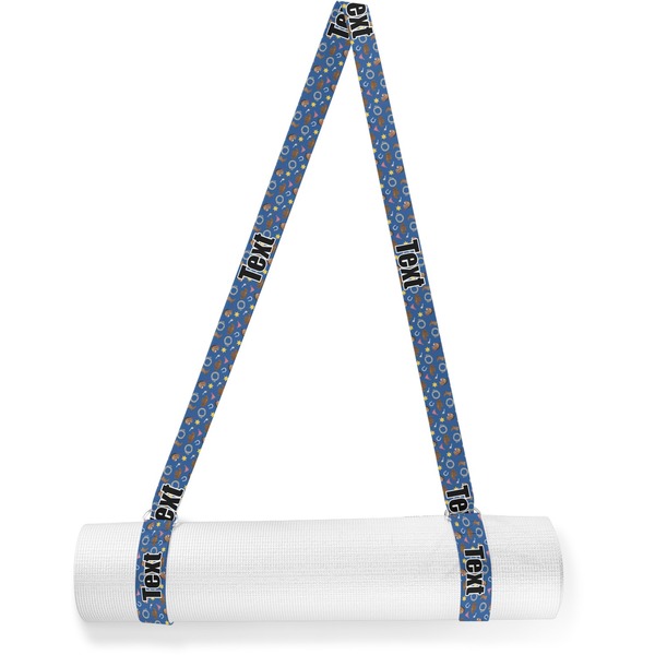 Custom Blue Western Yoga Mat Strap (Personalized)