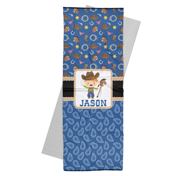 Custom Blue Western Yoga Mat Towel (Personalized)