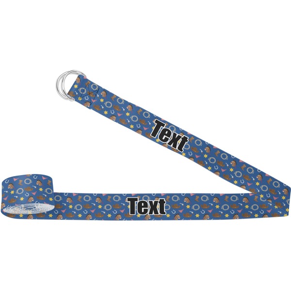Custom Blue Western Yoga Strap (Personalized)