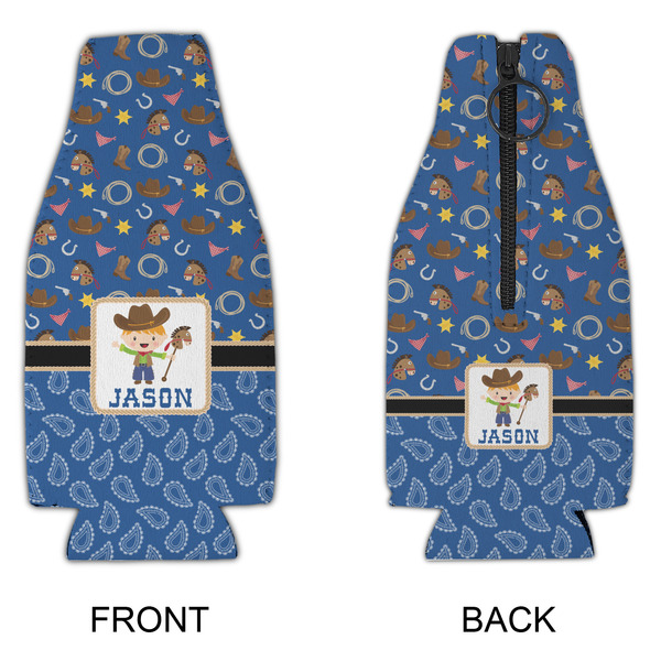 Blue Western Zipper Bottle Cooler - APPROVAL