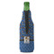 Blue Western Zipper Bottle Cooler - BACK (bottle)