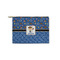 Blue Western Zipper Pouch Small (Front)