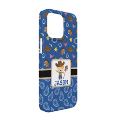 Blue Western iPhone Case - Plastic - iPhone 13 Pro (Personalized)