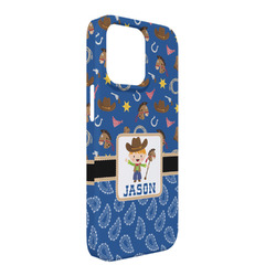 Blue Western iPhone Case - Plastic - iPhone 13 Pro Max (Personalized)