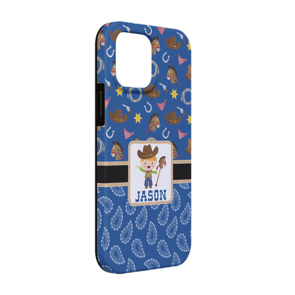 Custom Blue Western iPhone Case - Rubber Lined - iPhone 13 (Personalized)