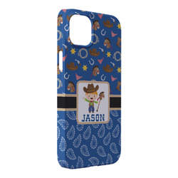 Blue Western iPhone Case - Plastic - iPhone 14 Plus (Personalized)