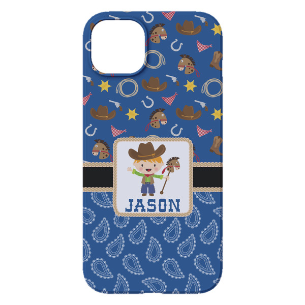Blue Western iPhone 14 Plus Case - Back