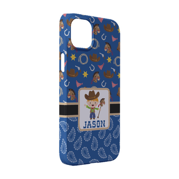 Custom Blue Western iPhone Case - Plastic - iPhone 14 Pro (Personalized)