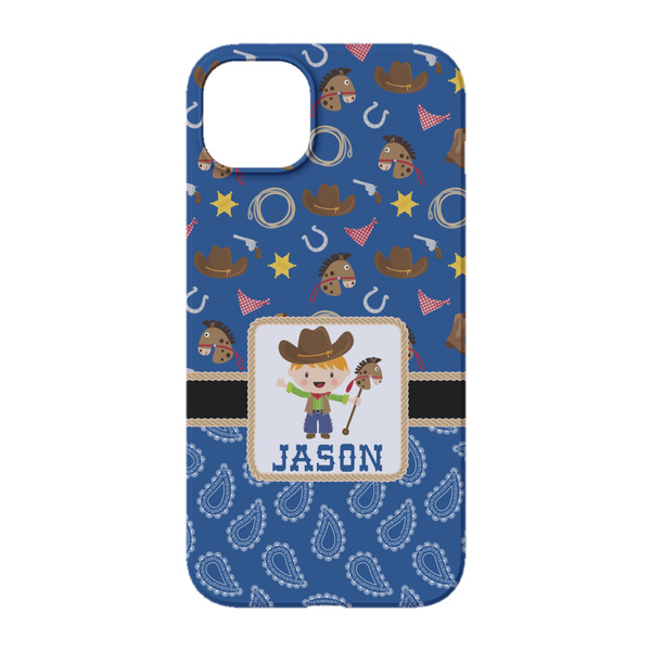 Blue Western iPhone 14 Pro Case - Back