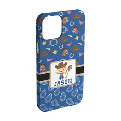 Blue Western iPhone Case - Plastic - iPhone 15 (Personalized)