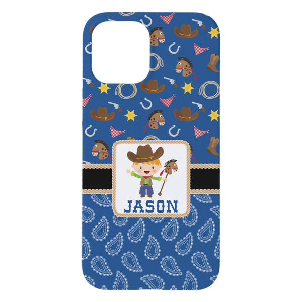 Blue Western iPhone 15 Plus Case - Back