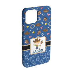 Blue Western iPhone Case - Plastic - iPhone 15 Pro (Personalized)