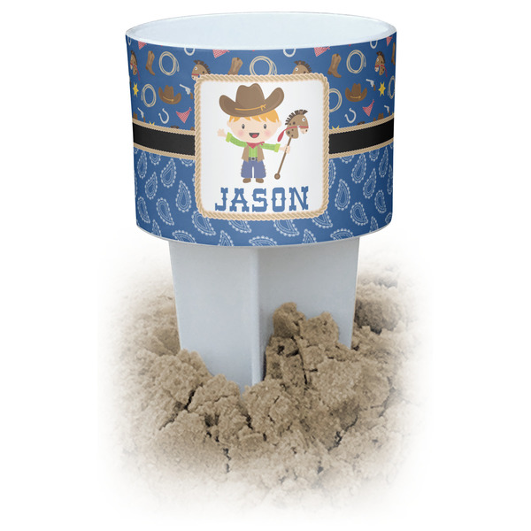 Custom Blue Western Beach Spiker Drink Holder (Personalized)