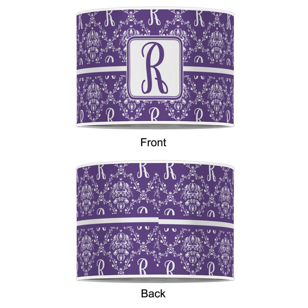 Initial Damask 12" Drum Lampshade - APPROVAL (Poly Film)