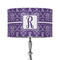 Initial Damask 12" Drum Lampshade - ON STAND (Fabric)