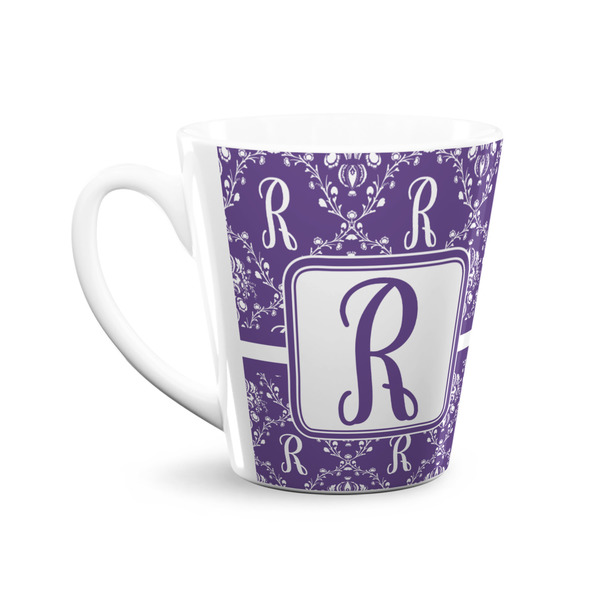 Initial Damask 12 Oz Latte Mug - Front