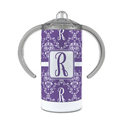 Initial Damask 12 oz Stainless Steel Sippy Cup