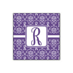 Initial Damask Wood Print - 12x12