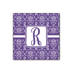 Initial Damask Wood Print - 12x12