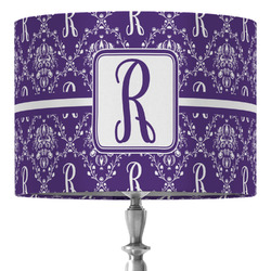 Initial Damask 16" Drum Lamp Shade - Fabric