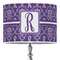 Initial Damask 16" Drum Lampshade - ON STAND (Poly Film)