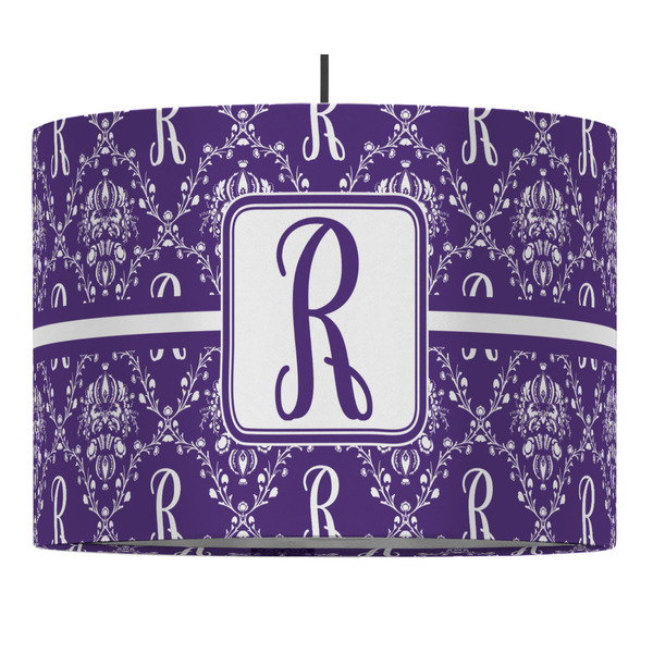 Initial Damask 16" Drum Lampshade - PENDANT (Fabric)