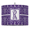Initial Damask Drum Pendant Lamp (Personalized)